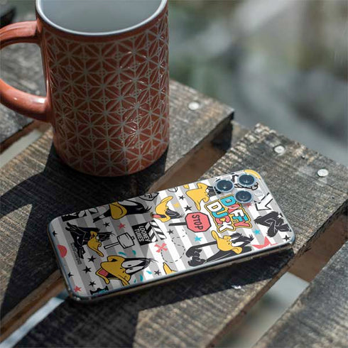 Looney Tunes Daffy Duck Striped Patches iPhone 11 Pro Skin