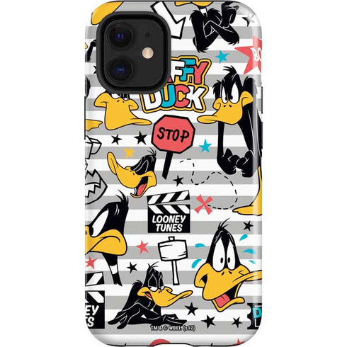 Looney Tunes Daffy Duck Striped Patches iPhone 12 Mini Impact Case