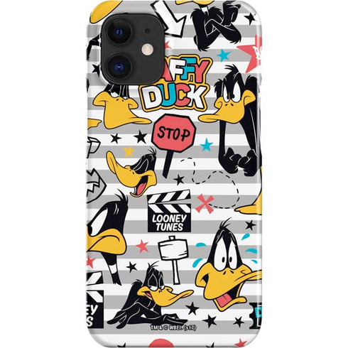 Looney Tunes Daffy Duck Striped Patches iPhone 12 Mini Lite Case