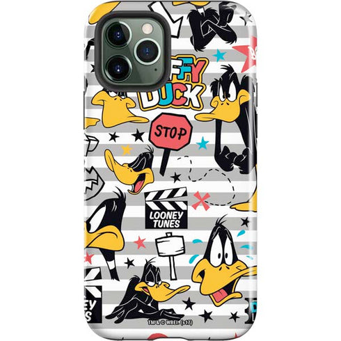 Looney Tunes Daffy Duck Striped Patches iPhone 12 Pro Max Impact Case