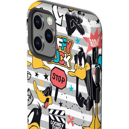 Looney Tunes Daffy Duck Striped Patches iPhone 12 Pro Max Impact Case