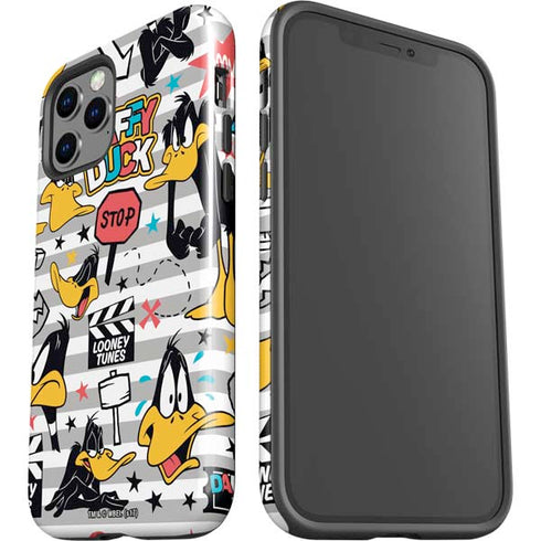 Looney Tunes Daffy Duck Striped Patches iPhone 12 Pro Max Impact Case