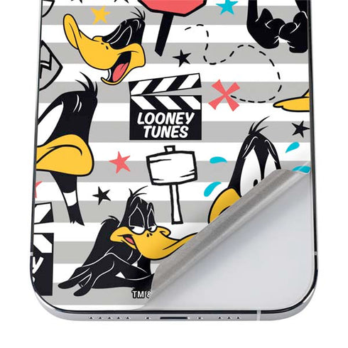 Looney Tunes Daffy Duck Striped Patches iPhone 12 Pro Skin