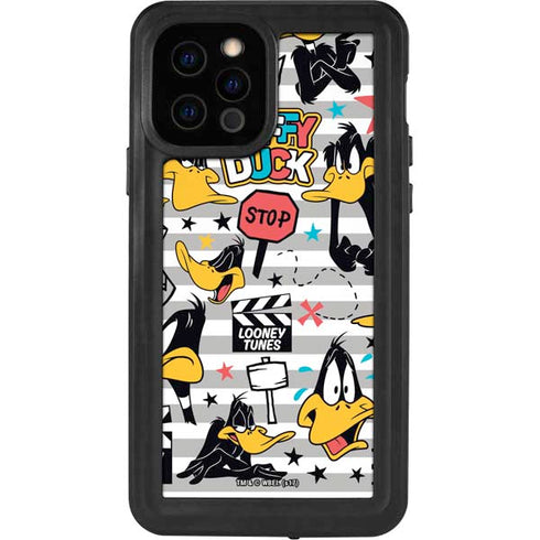 Looney Tunes Daffy Duck Striped Patches iPhone 12 Pro Waterproof Case