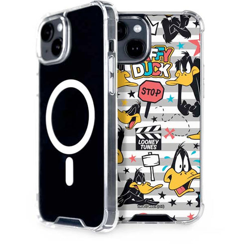 Looney Tunes Daffy Duck Striped Patches iPhone 13 MagSafe Case