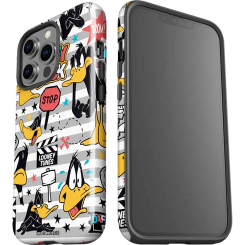 Looney Tunes Daffy Duck Striped Patches iPhone 13 Pro Impact Case