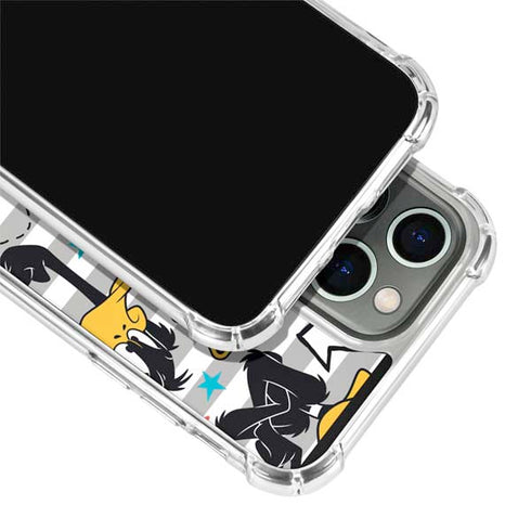 Looney Tunes Daffy Duck Striped Patches iPhone 13 Pro Max Clear Case