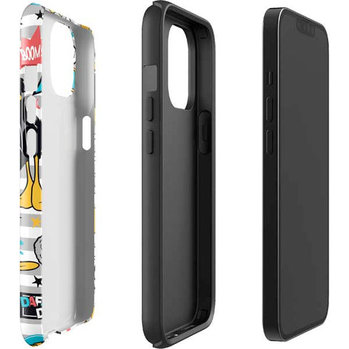 Looney Tunes Daffy Duck Striped Patches iPhone 14 Impact Case