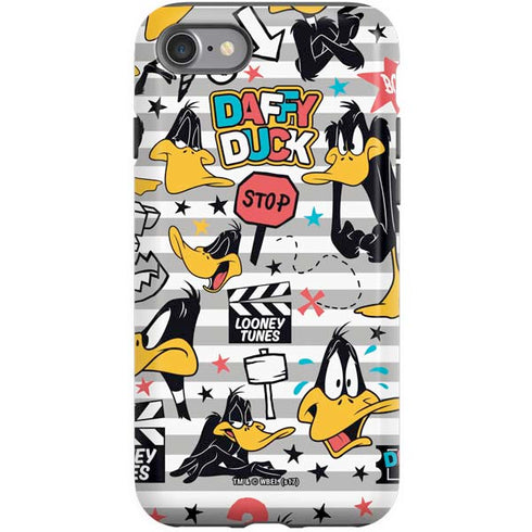 Looney Tunes Daffy Duck Striped Patches iPhone SE (2nd & 3rd Gen) Pro Case