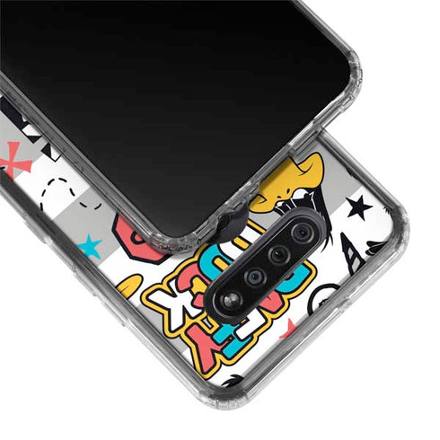 Looney Tunes Daffy Duck Striped Patches LG K51/Q51 Clear Case
