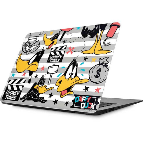 Looney Tunes Daffy Duck Striped Patches Apple MacBook Skin