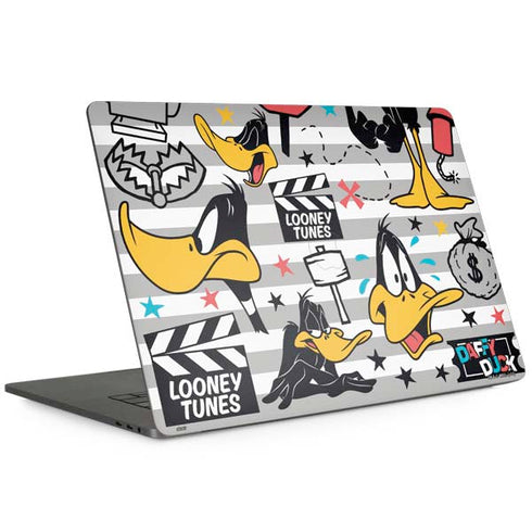 Looney Tunes Daffy Duck Striped Patches Apple MacBook Pro 15-inch Skin