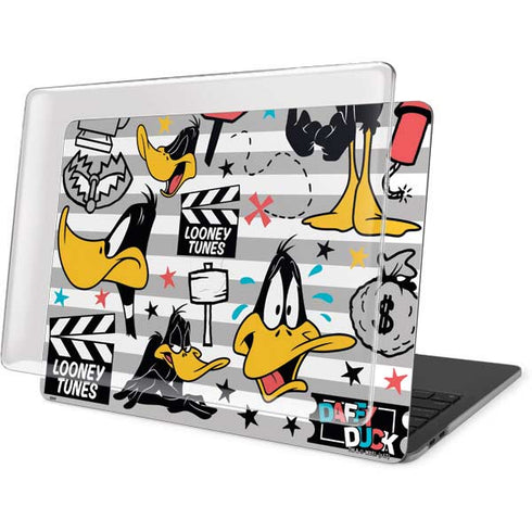 Looney Tunes Daffy Duck Striped Patches MacBook Pro 15in (2016-19) Case plus Skin