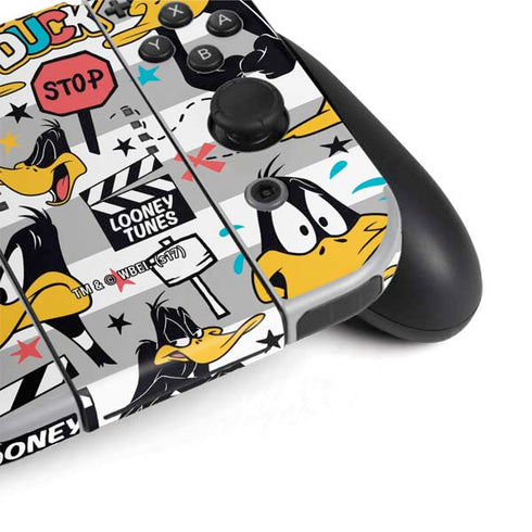 Looney Tunes Daffy Duck Striped Patches Nintendo Switch OLED (2021) Skin