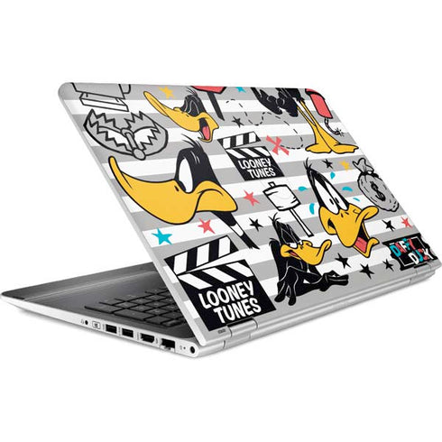 Looney Tunes Daffy Duck Striped Patches HP Pavilion Skin