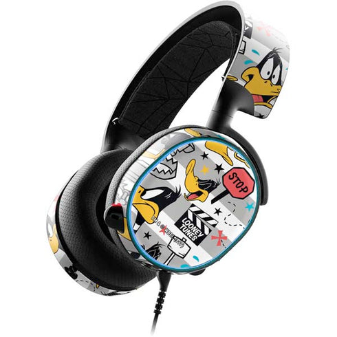Looney Tunes Daffy Duck Striped Patches SteelSeries Arctis 3 Skin