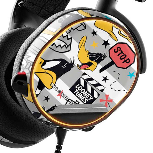 Looney Tunes Daffy Duck Striped Patches SteelSeries Arctis 3 Skin