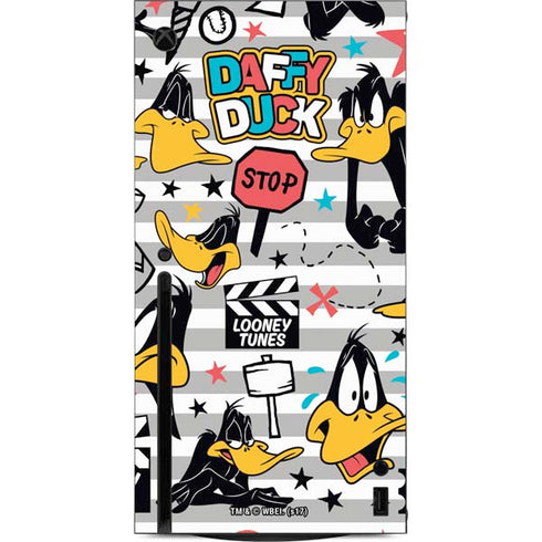 Looney Tunes Daffy Duck Striped Patches Xbox Series X Console Skin