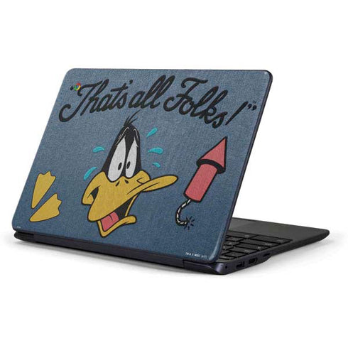 Looney Tunes Daffy Duck Thats All Folks Samsung Chromebook Skin
