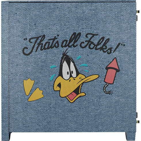 Looney Tunes Daffy Duck Thats All Folks Corsair 4000D Tempered Glass Mid-Tower ATX Case Skin