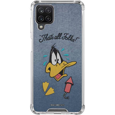 Looney Tunes Daffy Duck Thats All Folks Galaxy A12 Clear Case