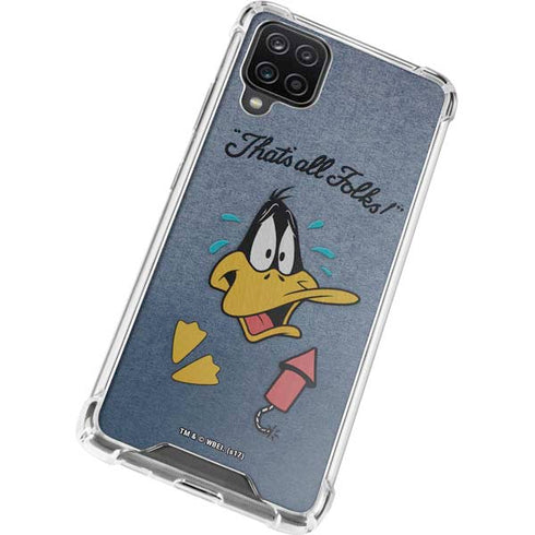 Looney Tunes Daffy Duck Thats All Folks Galaxy A12 Clear Case