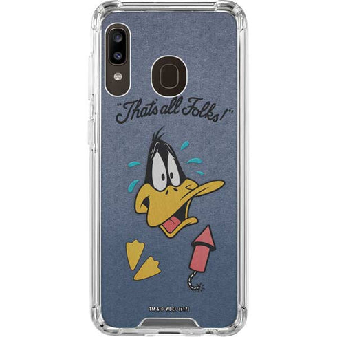 Looney Tunes Daffy Duck Thats All Folks Galaxy A30 Clear Case