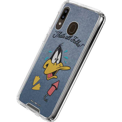 Looney Tunes Daffy Duck Thats All Folks Galaxy A30 Clear Case