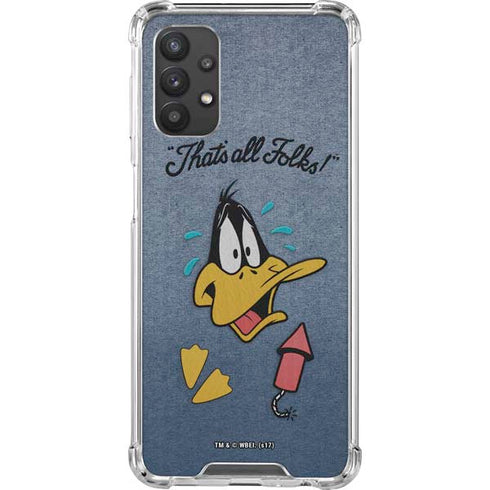 Looney Tunes Daffy Duck Thats All Folks Galaxy A32 5G Clear Case