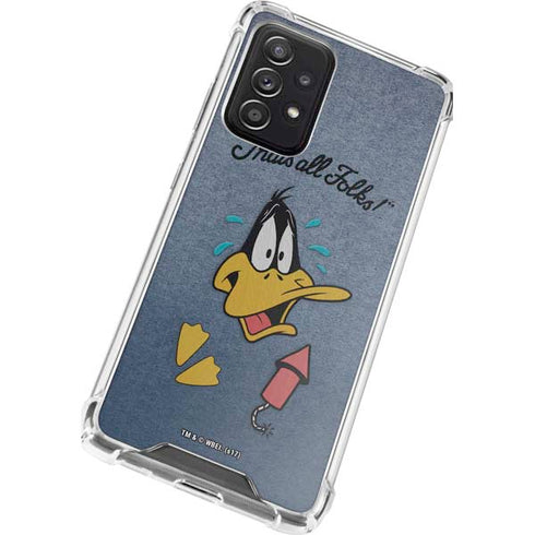 Looney Tunes Daffy Duck Thats All Folks Galaxy A72 5G Clear Case