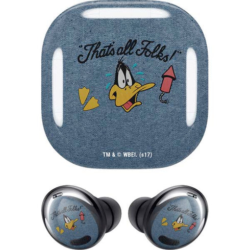 Looney Tunes Daffy Duck Thats All Folks Galaxy Buds Pro Skin