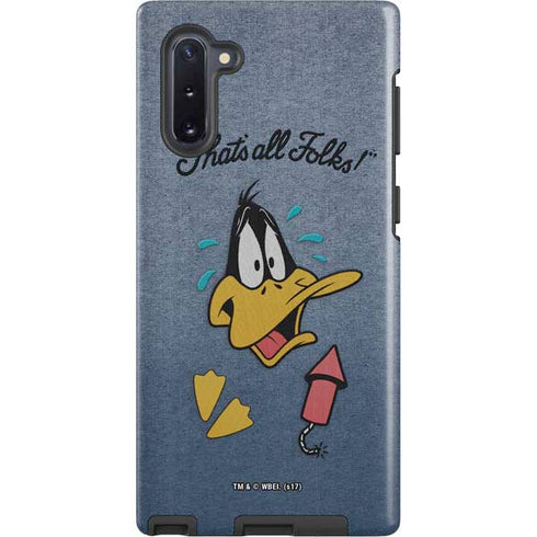 Looney Tunes Daffy Duck Thats All Folks Galaxy Note 10 Pro Case
