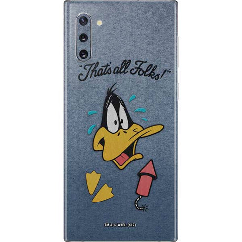 Looney Tunes Daffy Duck Thats All Folks Galaxy Note 10 Skin