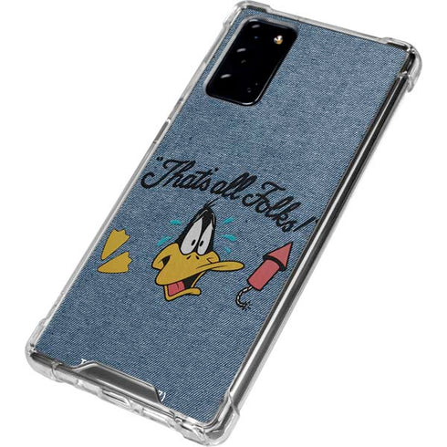 Looney Tunes Daffy Duck Thats All Folks Galaxy Note20 5G Clear Case