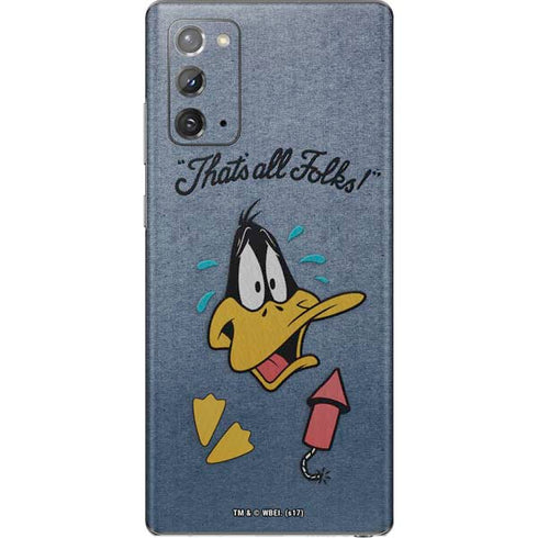 Looney Tunes Daffy Duck Thats All Folks Galaxy Note20 5G Skin