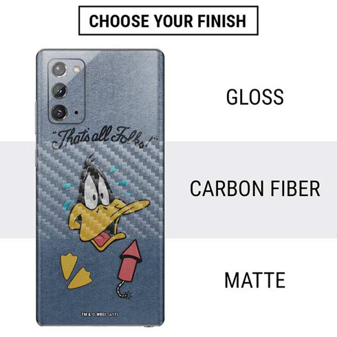 Looney Tunes Daffy Duck Thats All Folks Galaxy Note20 5G Skin