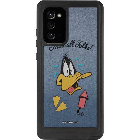 Looney Tunes Daffy Duck Thats All Folks Galaxy Note20 5G Waterproof Case