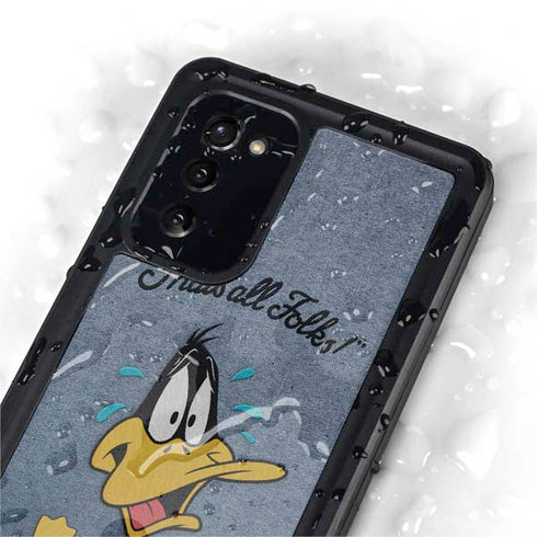 Looney Tunes Daffy Duck Thats All Folks Galaxy Note20 5G Waterproof Case