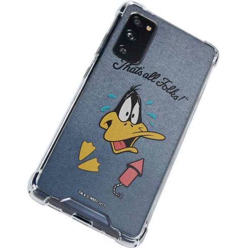 Looney Tunes Daffy Duck Thats All Folks Galaxy S20 FE Clear Case