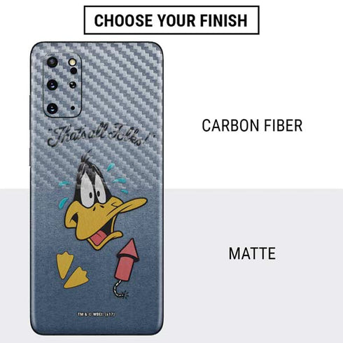 Looney Tunes Daffy Duck Thats All Folks Galaxy S20 Plus Skin