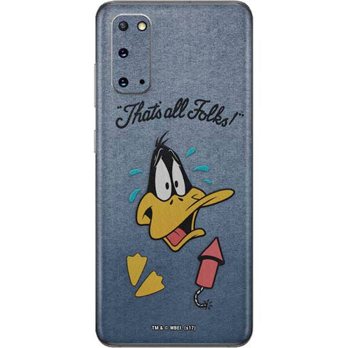 Looney Tunes Daffy Duck Thats All Folks Galaxy S20 Skin