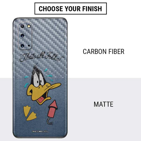 Looney Tunes Daffy Duck Thats All Folks Galaxy S20 Skin