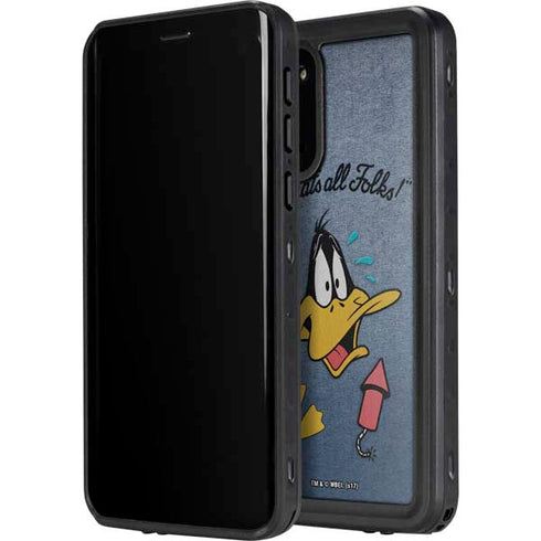 Looney Tunes Daffy Duck Thats All Folks Galaxy S20 Waterproof Case