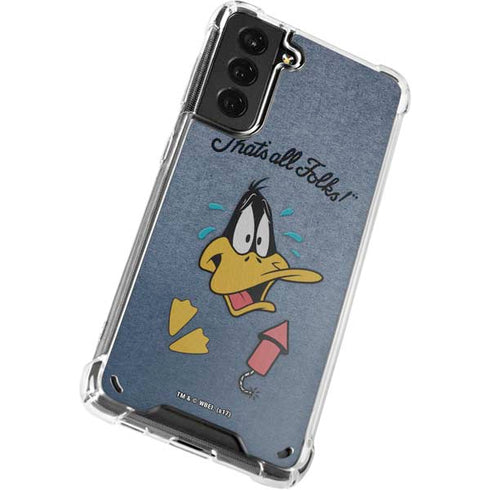 Looney Tunes Daffy Duck Thats All Folks Galaxy S21 5G Clear Case