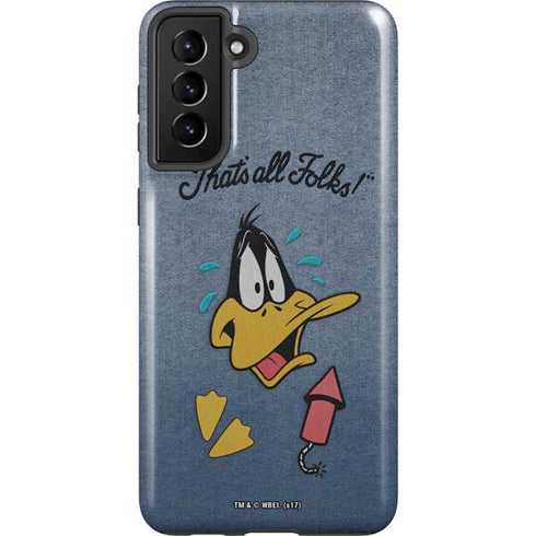 Looney Tunes Daffy Duck Thats All Folks Galaxy S21 Plus 5G Pro Case