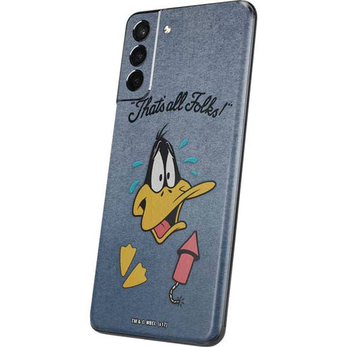 Looney Tunes Daffy Duck Thats All Folks Galaxy S21 Plus 5G Skin