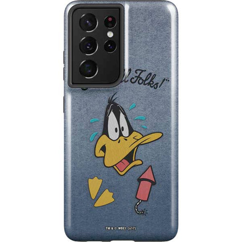 Looney Tunes Daffy Duck Thats All Folks Galaxy S21 Ultra 5G Pro Case