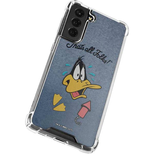 Looney Tunes Daffy Duck Thats All Folks Galaxy S22 Clear Case
