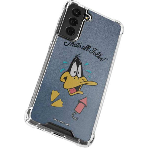 Looney Tunes Daffy Duck Thats All Folks Galaxy S22 Plus Clear Case