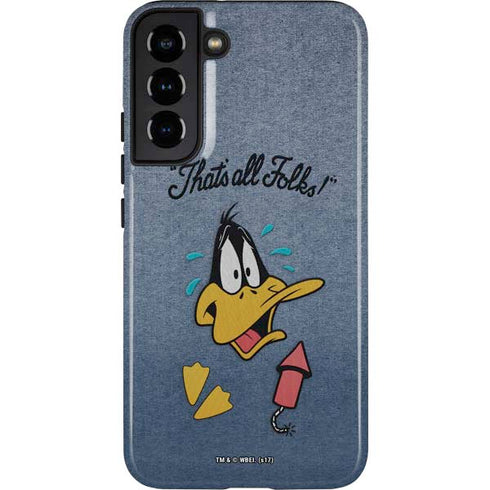 Looney Tunes Daffy Duck Thats All Folks Galaxy S22 Plus Pro Case